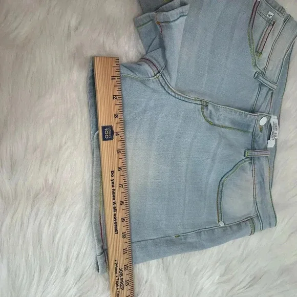 Judy Blue Mid-Rise Rainbow Thread Women's Shorts Size Large Summer Trendy - Picture 5 of 14
